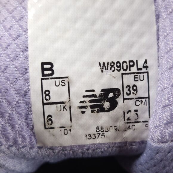New Balance 890 V4 Athletic Lace Up Running Shoe Womens Size 8 W890PL4 Purple - Picture 7 of 9